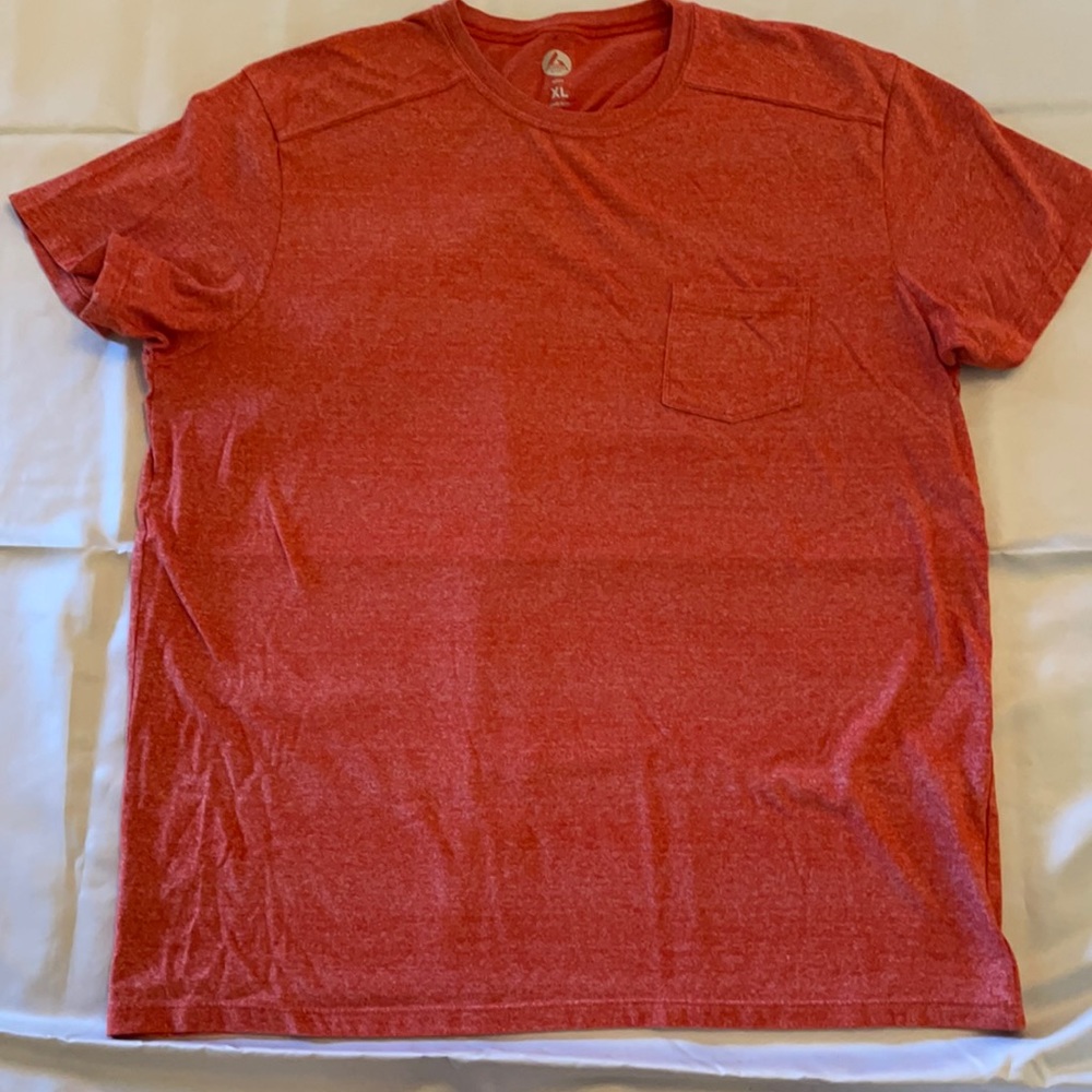 American Giant Pocket Tee - XL Heather red/orange